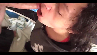 Cute MILF Sucking the Penis Until All the Milk Comes Out