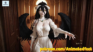 Animated Albedo Overlord Anal Footjob Blowjob Hentai