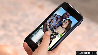 Blonde and Brunette in Wild BBC Double Blowjob Heat