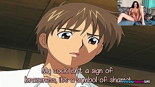 I'm Alone and I Stick My Finger in My Wet Pussy Watching Hentai Uncensored StepMother Knows Breast