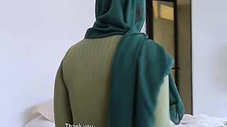 Huge-boobed Muslim Maid in Hijab Gets Rigid Humped by Her 2 Peruvian Bosses