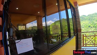 Ziplining amateur made sextape at home