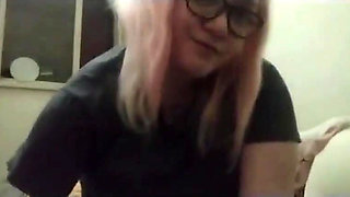 Double Amputee Playing with Her Huge Tits, Stumps and Masturbating