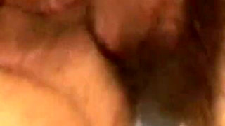 Horny hairy chick takes a piss and gets anal bang