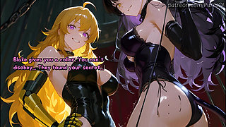 Blake and Yang from RWBY decided to shape a perfect kitten (Femdom JOI)