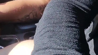 Jerking off and Sucking the Uber Until He Cums