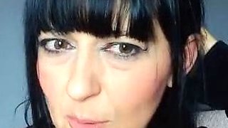 Hot brunette from squirt masturbating on webcam