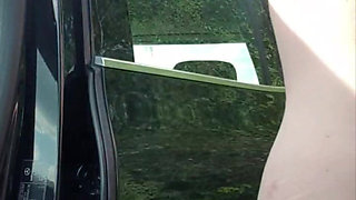 Julie Squirts Again in the Parking Lot