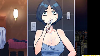 Short Haired Girl Gets Face Fucked When Time Is Stopped HD