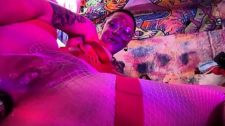 Brunette Milf In Red Stockings Webcam Toying