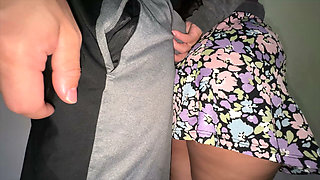 Big-assed Woman Touches a Stranger's Erect Penis. Flash Dick!!