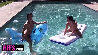 Besties - Keisha Grey and her naughty girlfriends in bathing suit get kinky in hot Summer Day by the pool