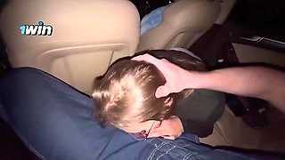 Risky fellatio in car during travel with duddys. Jizz in gullet - greatest Point of