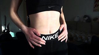 Stripping Out of My Gym Kit - Nike Babe!