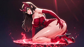 Scarlet Witch reveals her erotic side with red chaos magic in extremely hot explicit and seductive