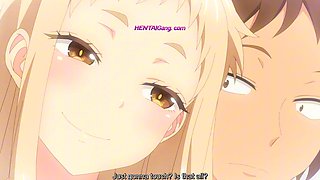 Their first time gets unexpectedly hot when she tries to put the condom on with mouth