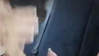 Exhib in car, she sucks a voyeur: Blowjob, Amateur  Blonde Porn