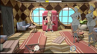 Foxie2k's atomic fuck adventure featuring Misskitty2k in wild cartoon romp