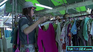 Tongue pierced Thai COUGAR gets picked up