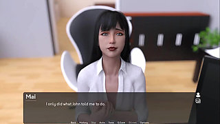 Pantyhoes: big boss fucking and talking with his employees in his office ep 4