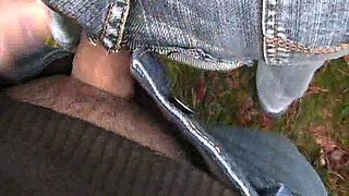 Amateur housewife blowjob and handjob with cumshot