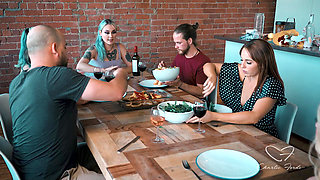 Dine Featuring Charlie Forde, Nova Hawthorne, Woody Alyx, Violet Devine, Leo Vargrsson, Trixie Monroe