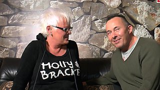 German granny persuaded to have sex on the street