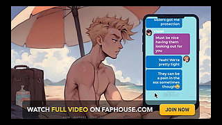 My New Girlfriend Taboo Hentai Game Ep.26 Naughty Step Sisters Going Topless at the Beach!