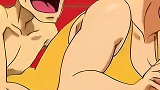 Hentai Granny Gets Double Hot Love for Breakfast