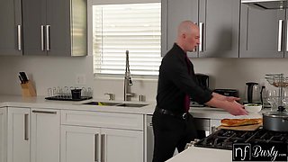 Busty Blonde Skye Blue Has A BJ For Dessert