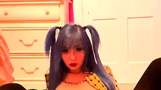 Blonde tight pussy babe has solo toy fun