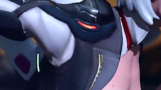 Ashe & D.va From Overwatch Porn - Deepthroat Assist, Wild Double Penetration & Anal Fuck with Big Black Dick