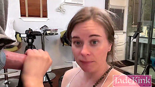 Submissive Girl Talks Down to Herself While Having Her Throat Reamed by a Giant Dildo