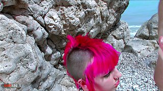 Deep Anal Sex at the Beach with the Sublime Young Punkette Punk