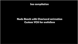 Nude Beach And Sea Fishing - Car Toon