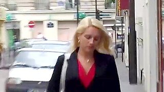 Sexy Blonde Slut From France Getting Her Asshole Stretched