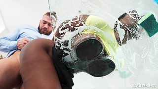 Perverted black babe exciting X-rated movie