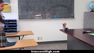 Jasmine Summers offers to be a teacher's sex toy in this hot classroom action