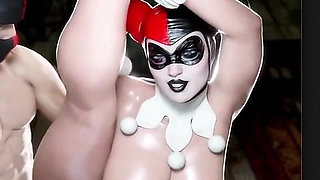 Tight Bald Pussy Harley Quinn Laughs While Getting a Nice Hard Bulging Fuck