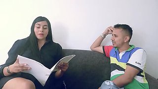 College Homework Turns Into Hot Threesome With Big Tits Brunette Latina - TommyMiller & MelaniRincon