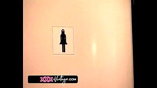 Blonde Anal Quickie in Toilet with Big Natural Tits