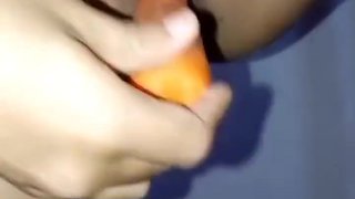 Sri Lankan Gf Using Carrot