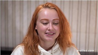 Amateur Redhead Babe Fingers Herself Outdoors