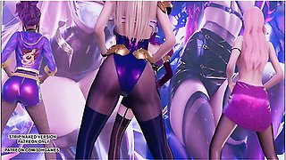 [mmd] Dalshabet - Joker Ahri Akali Kaisa Evelynn Seraphine Kda Sexy Kpop Dance 4k League Of Legends