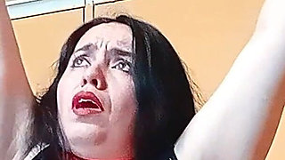 Amateur Bondage - Gentle Whipping, Tickling, and an Intense Session on the Face with Arms Tied to the Ceiling.