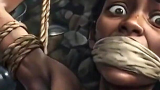 Naked Slave Girl Dumped in Trash - Bondage & Desperate for Creampie