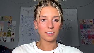 Blonde teen Sierras first erotic masturbation video