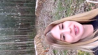 Busty blonde thought she was going to pick flowers, but the