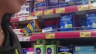 Shaving Pussy in Shop Toilet