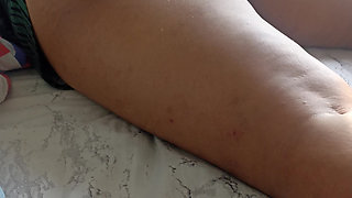 MILF doesn't realize that she recorded her ass in a thong